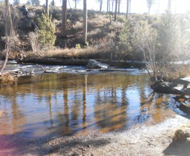 tumalo creek, bright sunshine