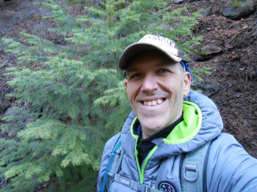 jim tolles, evergreen tree, hiking