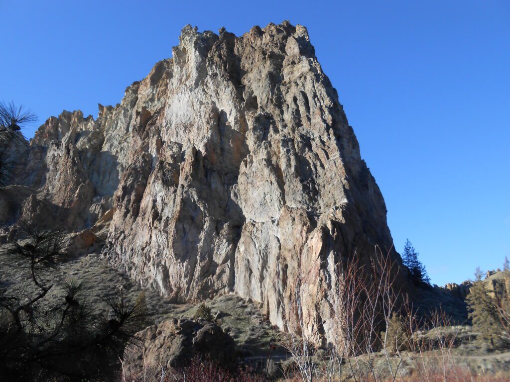 smith rock, blue sky