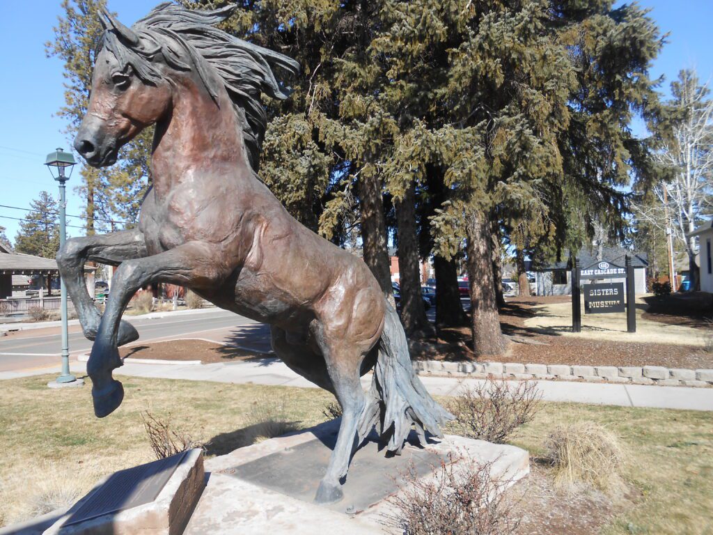 metal statue, horse
