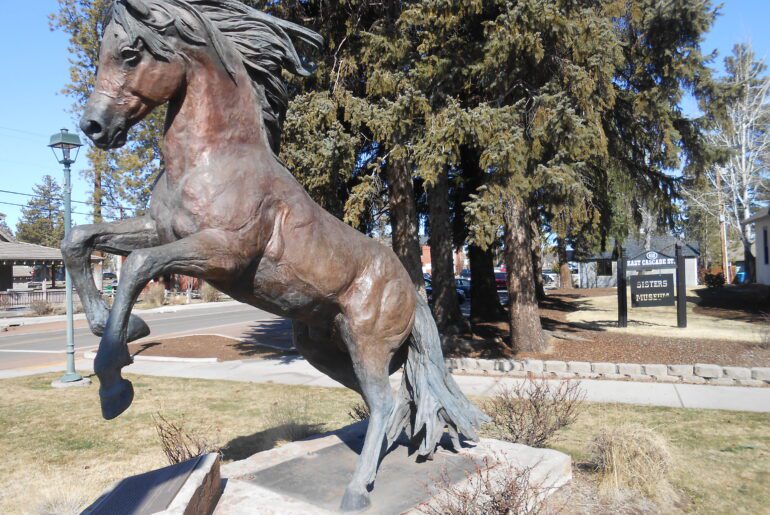 metal statue, horse