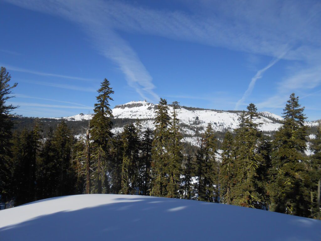 summit, mountains, snow, blue sky